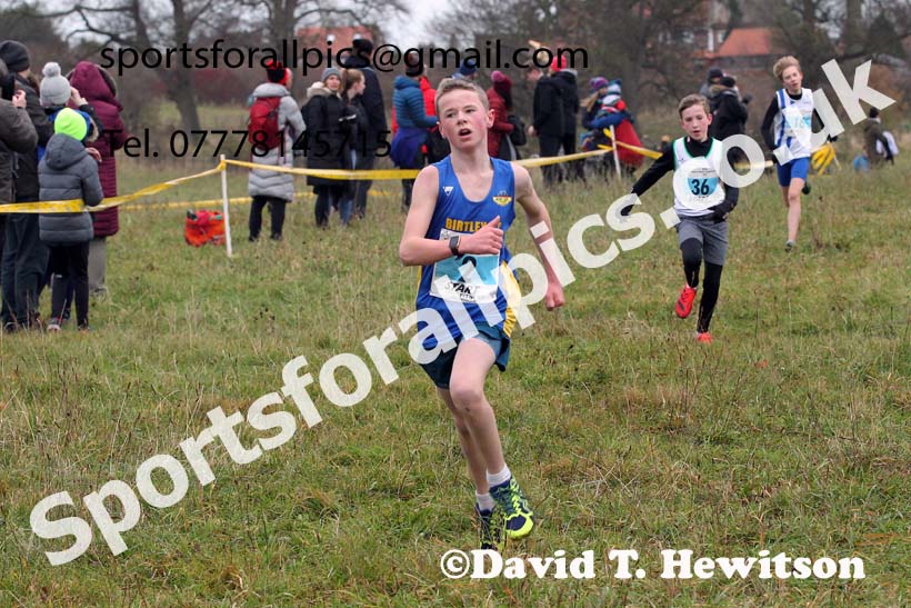 Boys under-13s, 2021 North Eastern Cross Country Championships, Sedgefield. Photo: David T. Hewitson/Sports for All Pics
